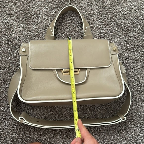 Lindsey Nicole large TriBeCa beige sand leather bag